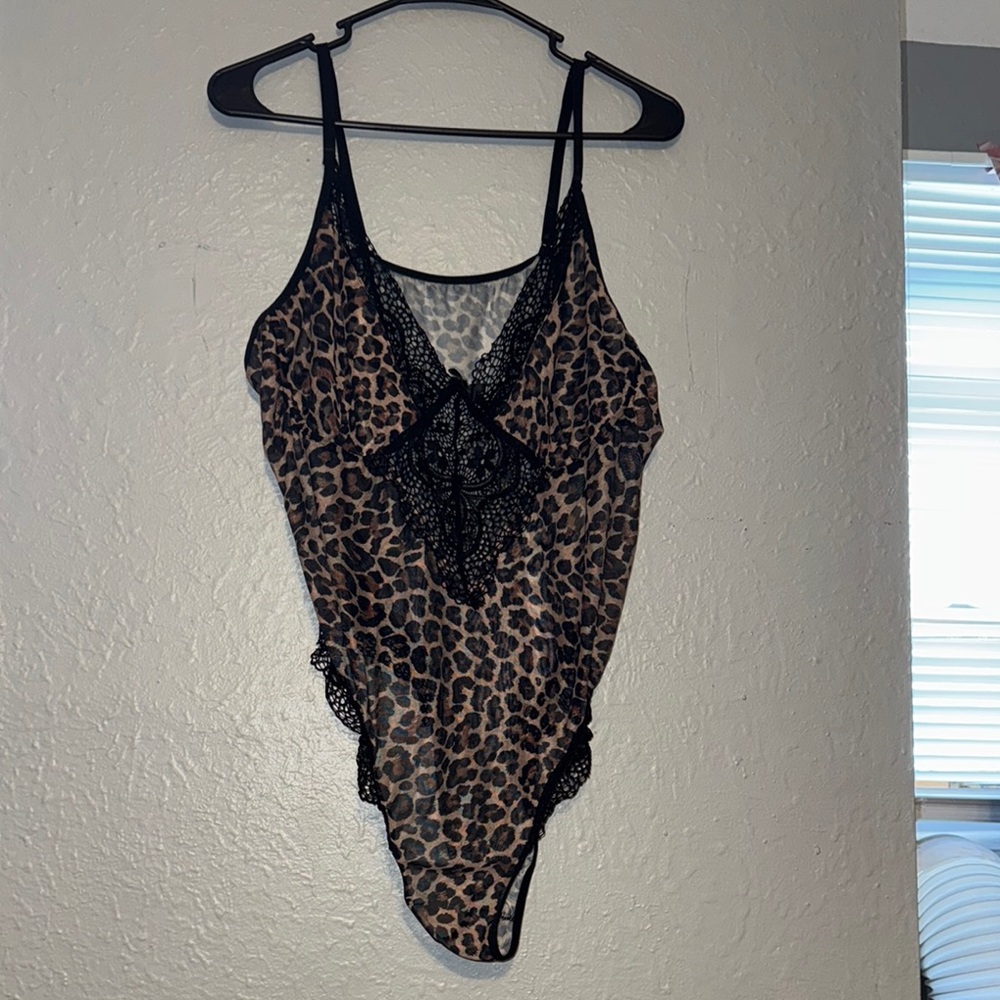 Leopard Print Lace Bodysuit